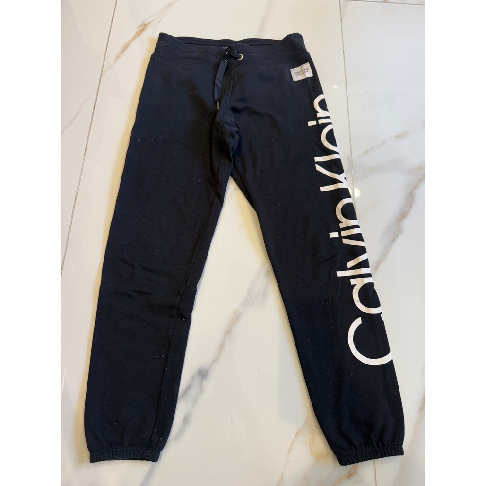 Calvin Klein Performance Womens Black Logo Jogger Sweatpants Size Small